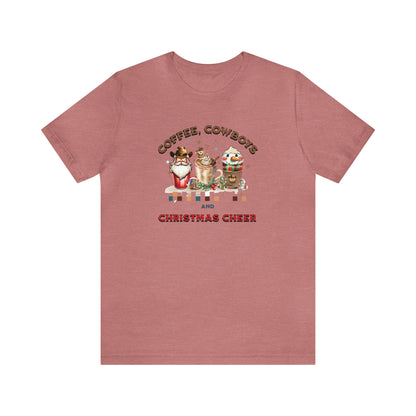 Coffee, cowboys and christmas cheer, western Christmas shirt