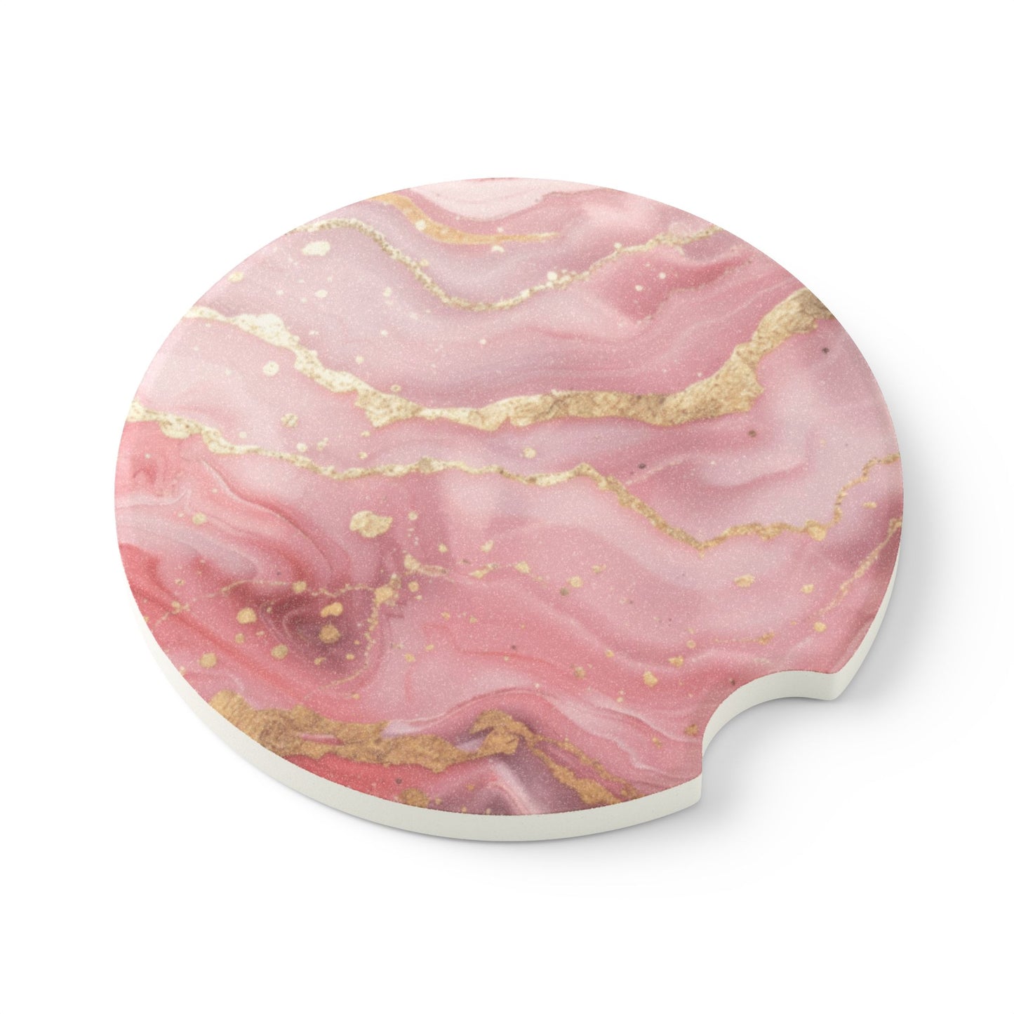 Pink Soapstone Car Coaster