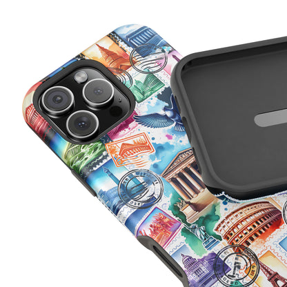 Stamp Collage MagSafe Tough Iphone Case