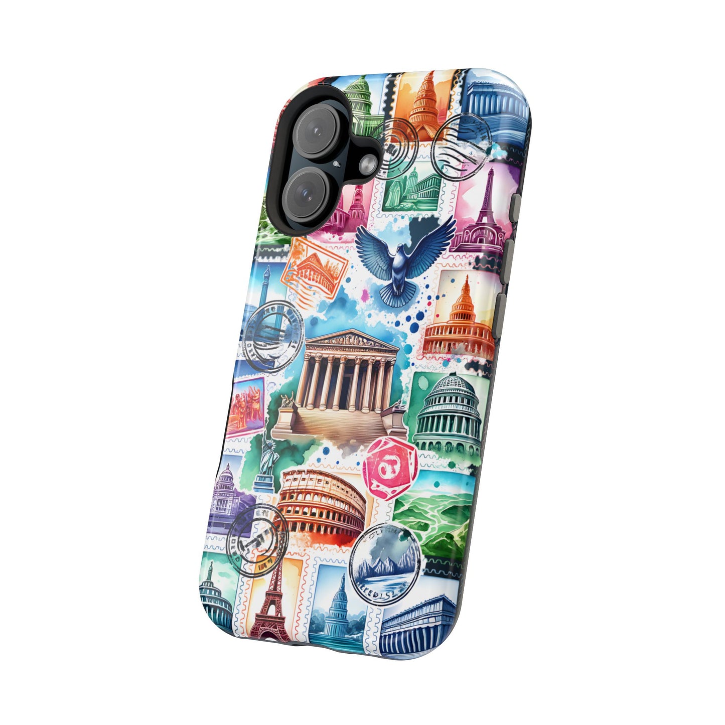 Stamp Collage MagSafe Tough Iphone Case