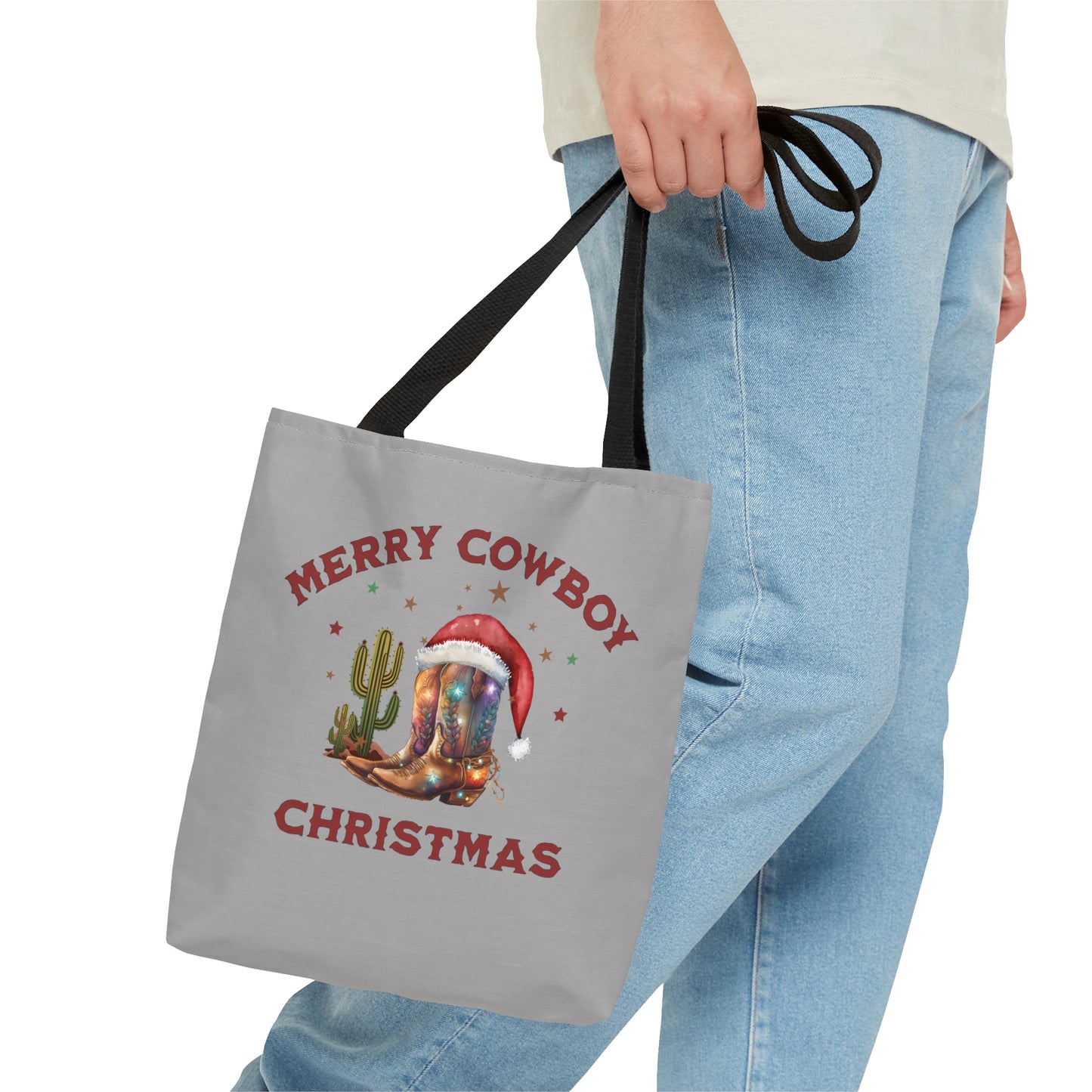 Merry cowboy christmas, Christmas tote bag