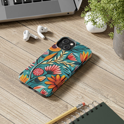 Boho wildflower tough phone case