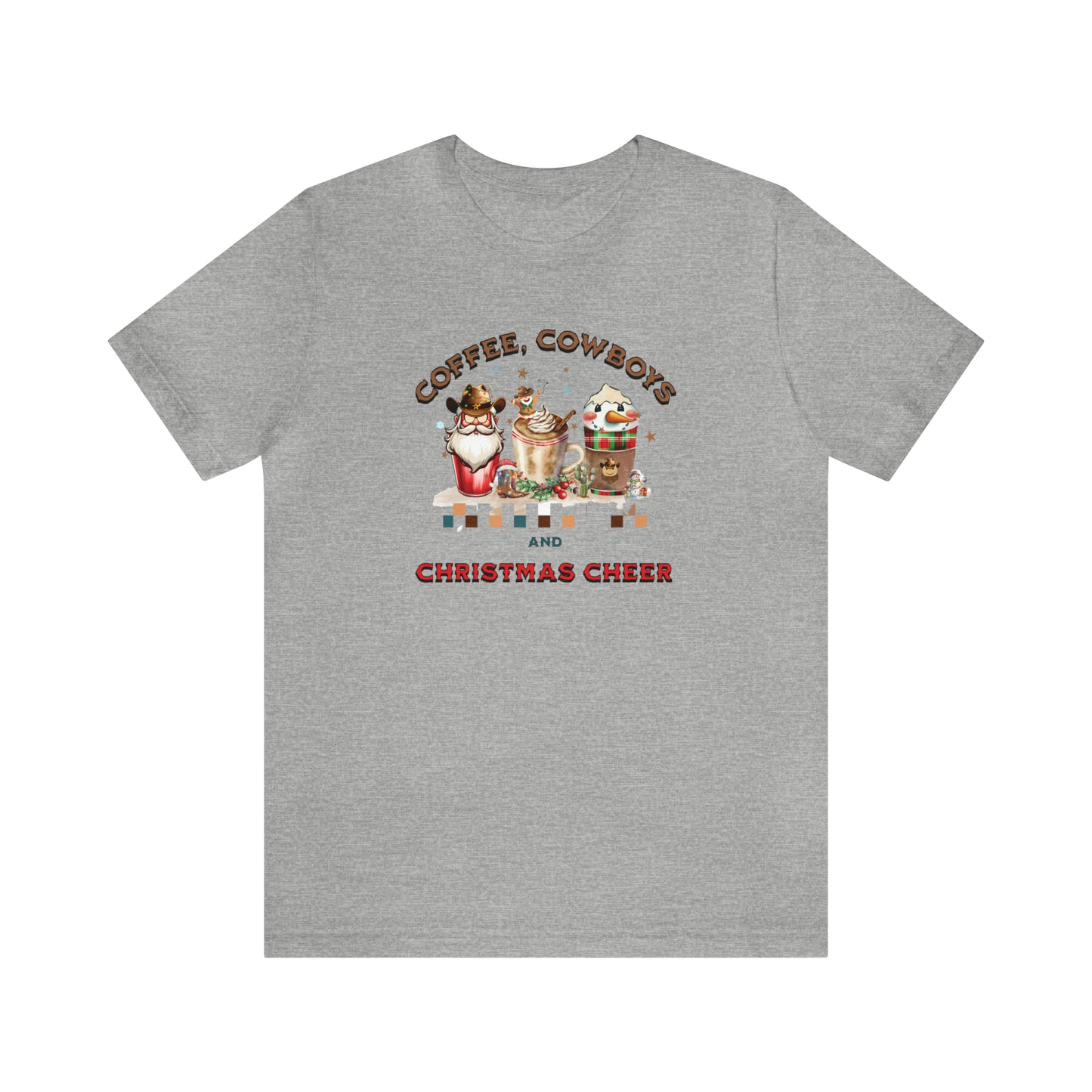 Coffee, cowboys and christmas cheer, western Christmas shirt