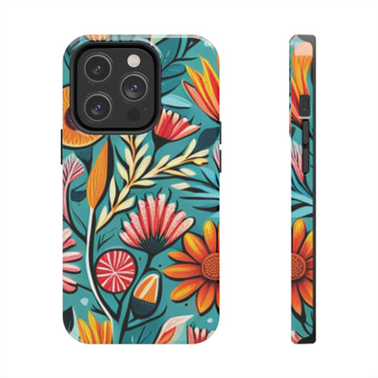 Boho wildflower tough phone case