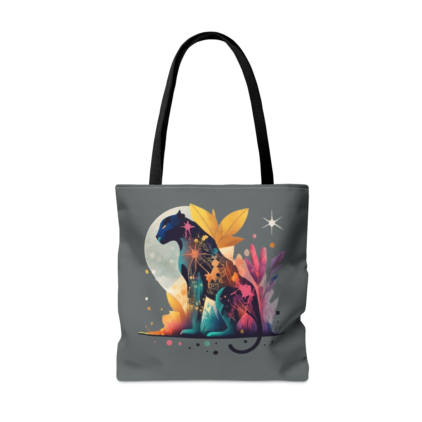 black panther Tote Bag, colorful panther tote bag