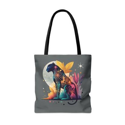 black panther Tote Bag, colorful panther tote bag