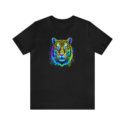 tiger shirt, colorful shirt, psychedelic shirt, animal print shirt,  graphic tee, animal lover shirt