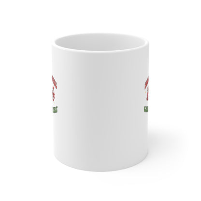 Fueled by coffee and christmas cheer, Christmas coffee Ceramic Mug 11oz