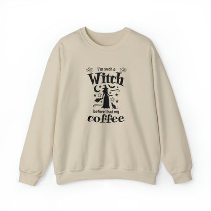 I'm such a witch before i had my coffee, funny Halloween sweatshirt