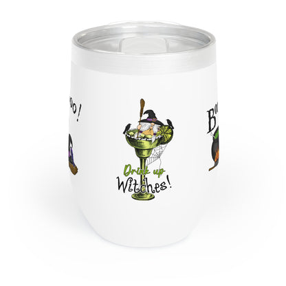 Drink up witches, Insulated stainless steel Halloween wine tumbler