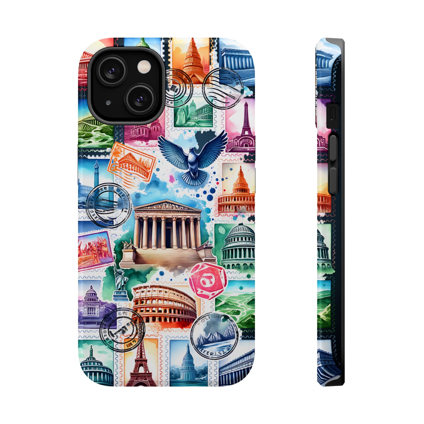 Stamp Collage MagSafe Tough Iphone Case