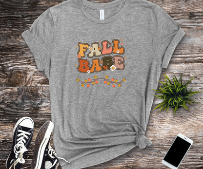 fall babe shirt, thanksgiving retro shirt