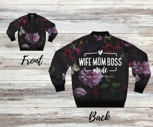 women's lightweight Bomber Jacket (AOP), bomber jacket for mom