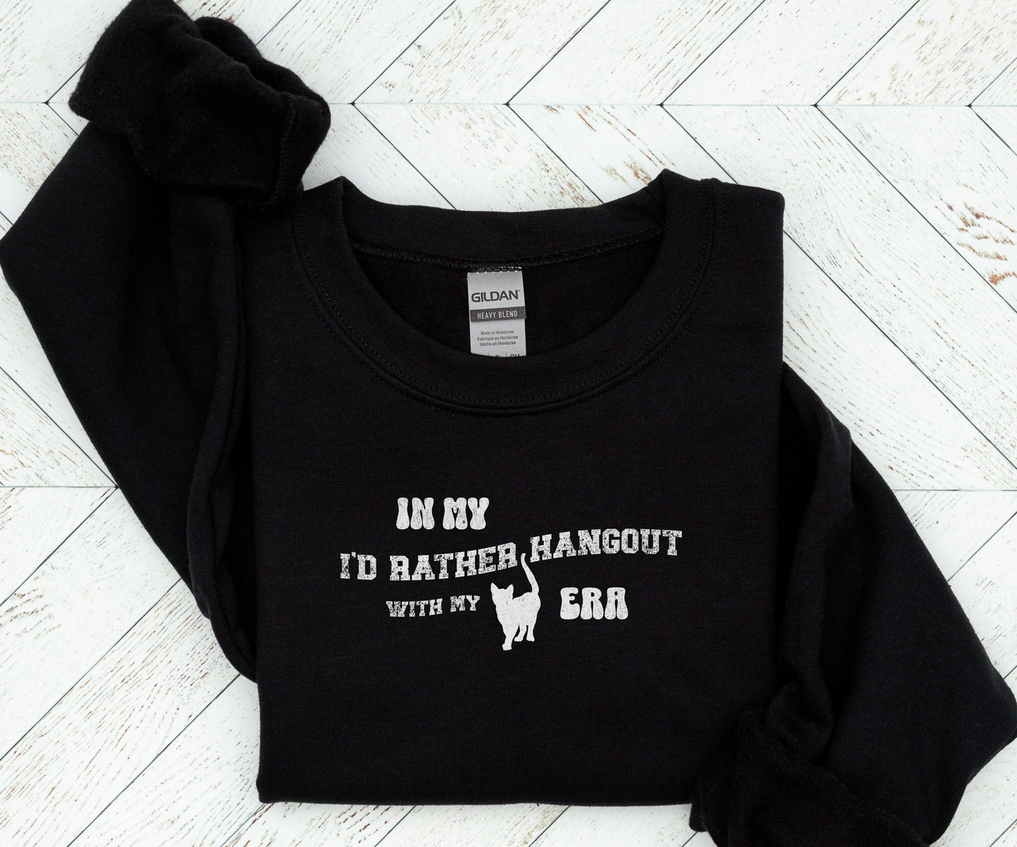 In my I'd rather hang out with my cat era, cat lover sweatshirt