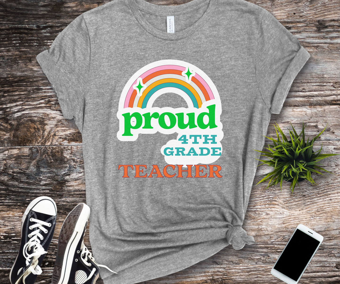 Funny proud 4th grade teacher shirt for back to school teacher appreciation gift