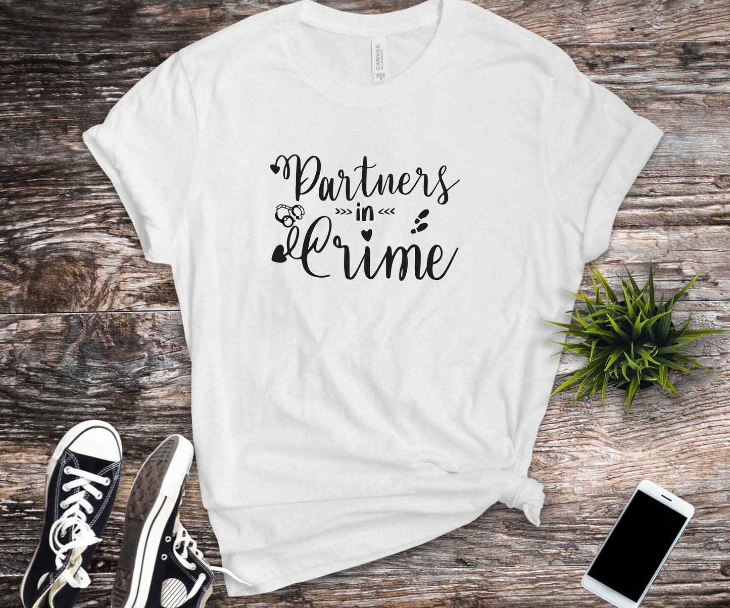 Partners in crime shirt, matching shirt