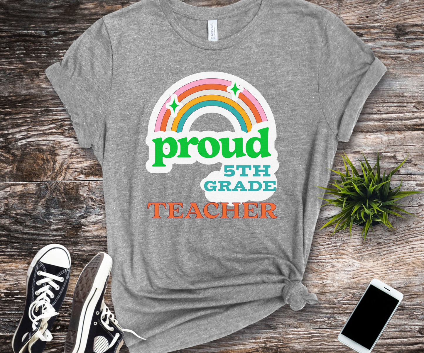 Funny proud 5th grade teacher shirt for back to school teacher appreciation gift