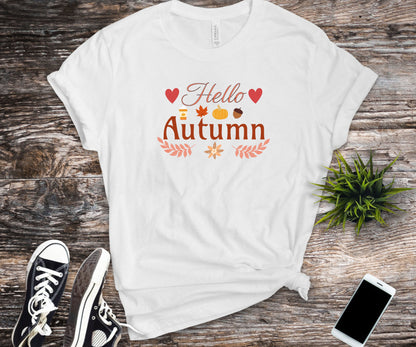 Hello Autumn shirt, fall Outfit for Woman