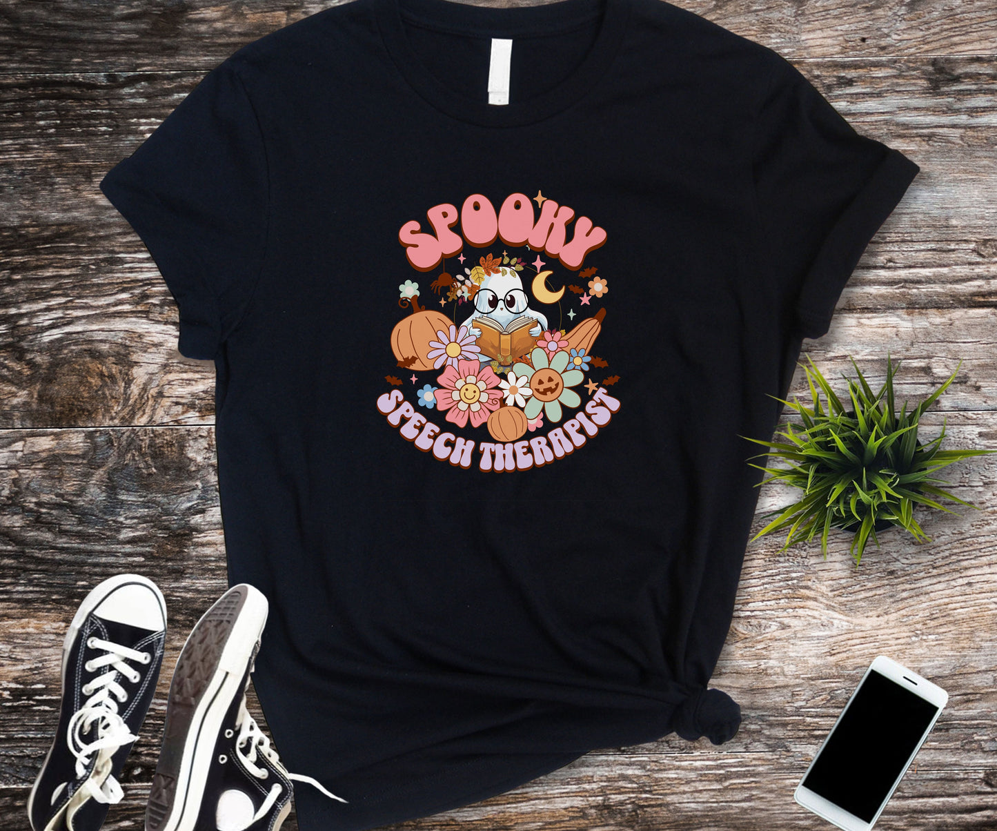 spooky speech therapist, speech therapy, slp shirt, slp halloween shirt