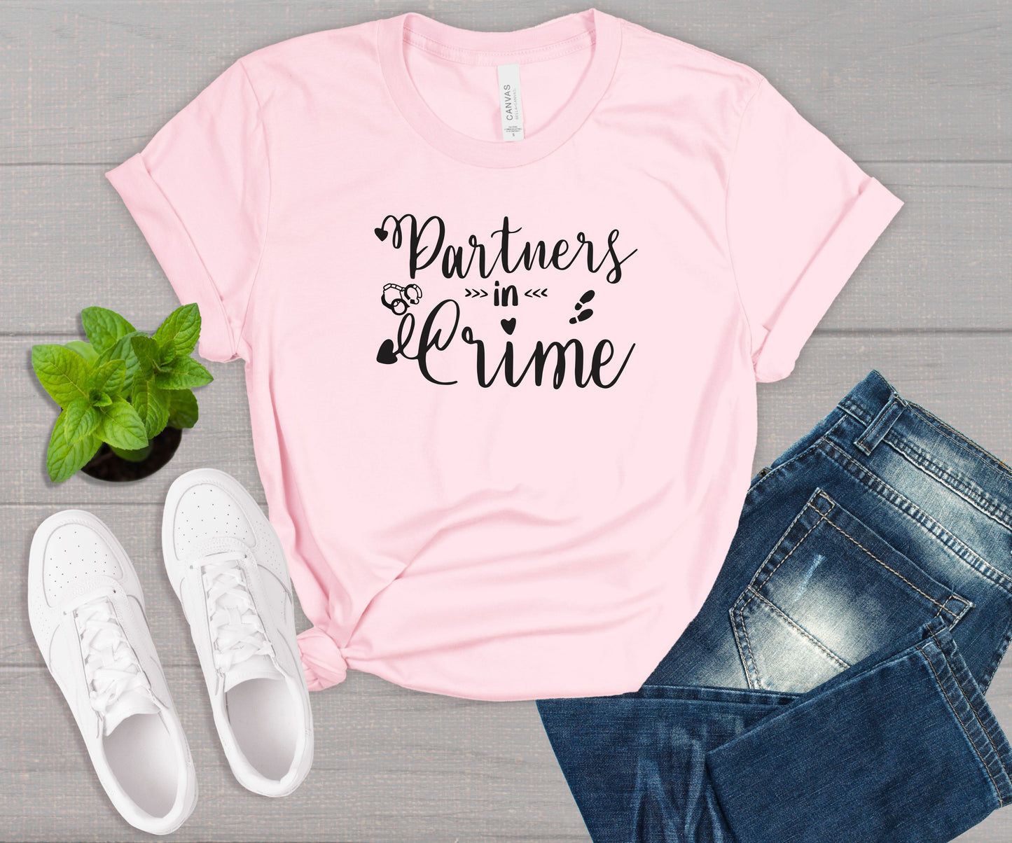 Partners in crime shirt, matching shirt