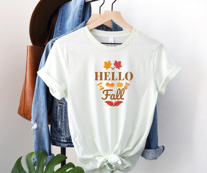 hello fall shirt, fall Outfit for Woman