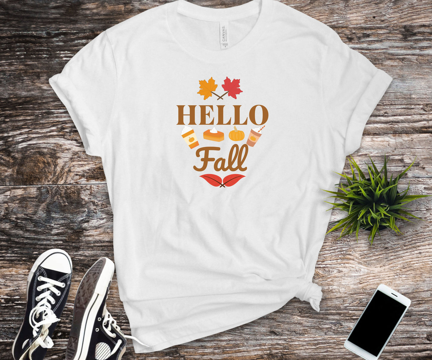 hello fall shirt, fall Outfit for Woman