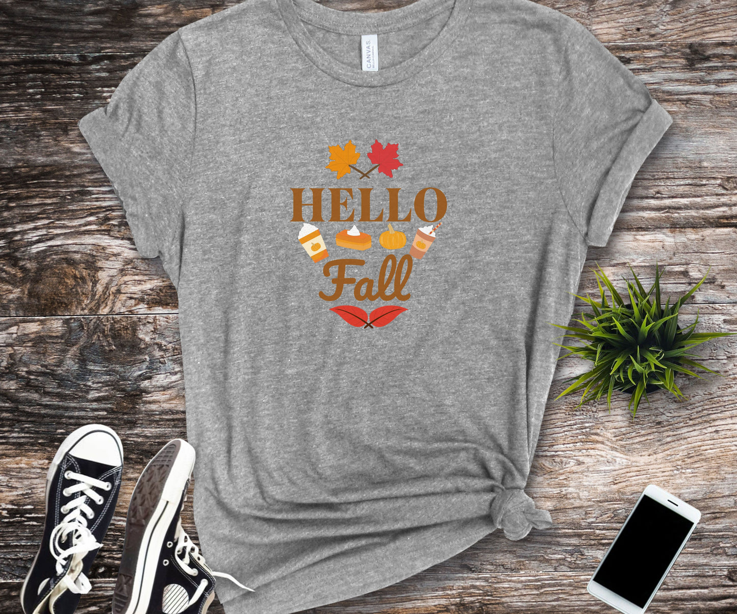 hello fall shirt, fall Outfit for Woman