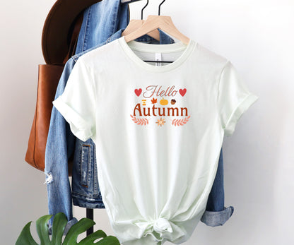 Hello Autumn shirt, fall Outfit for Woman