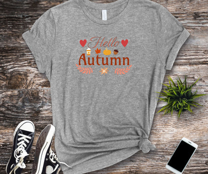 Hello Autumn shirt, fall Outfit for Woman