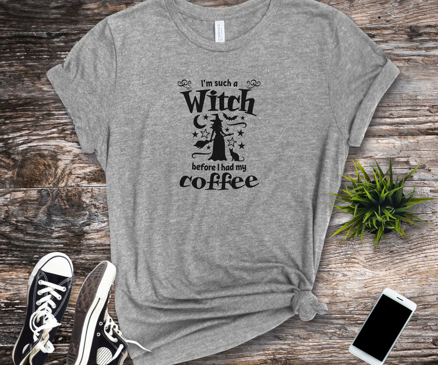 I'm such a witch before i had my coffee, funny Halloween shirt