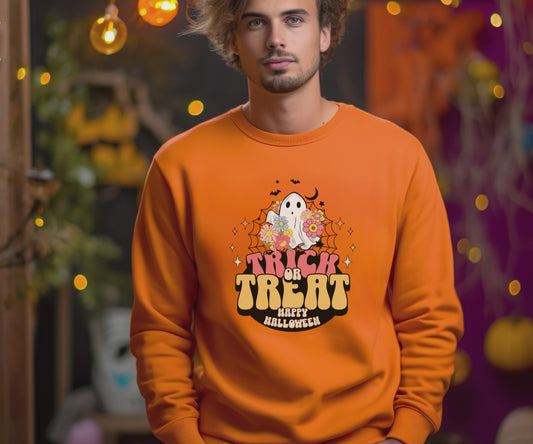 Trick or treat, halloween, halloween sweatshirt