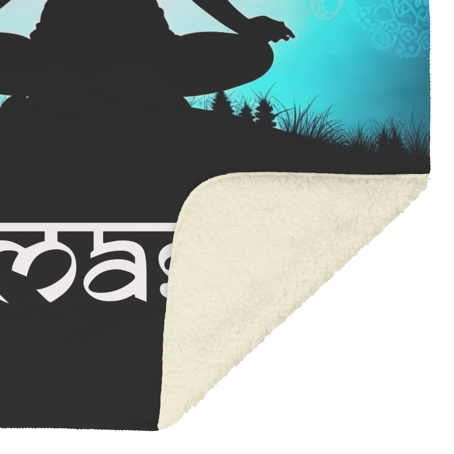 sukhasana pose namaste blanket