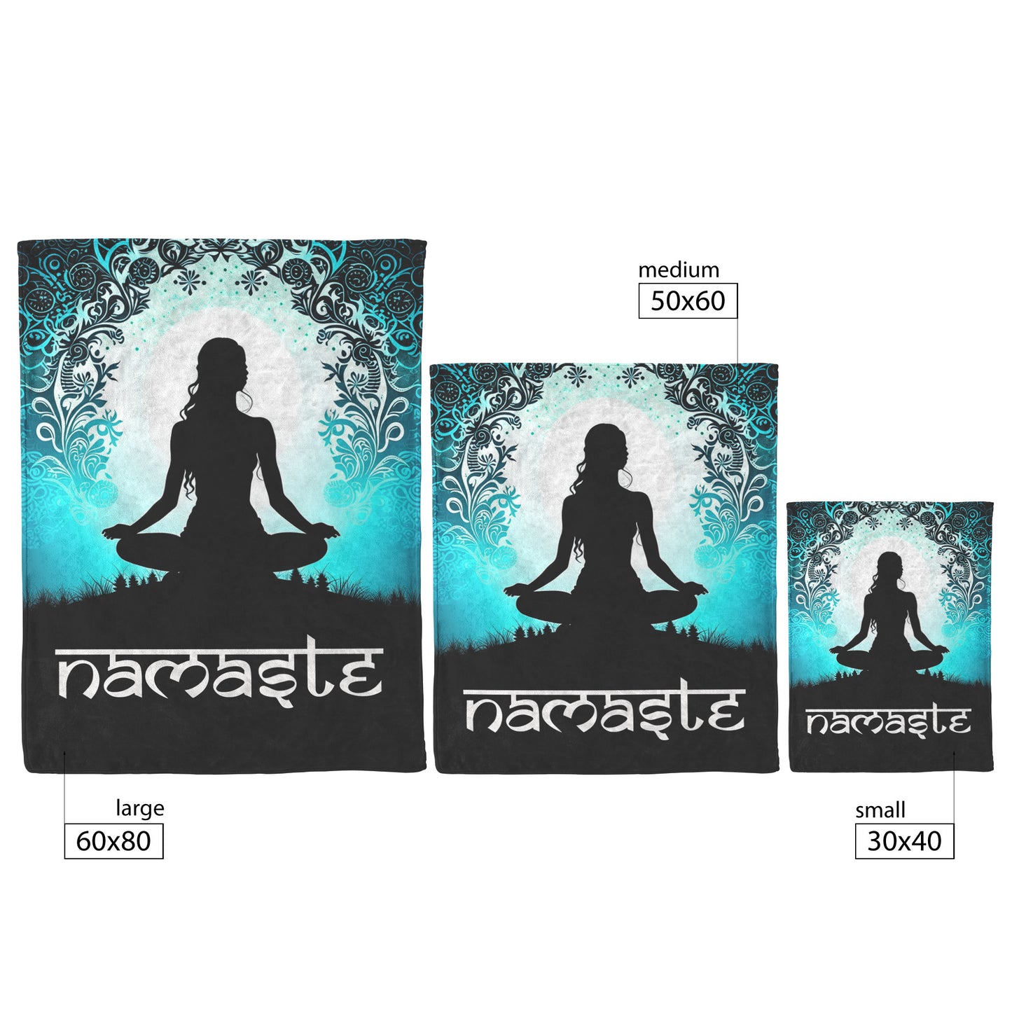 sukhasana pose namaste blanket